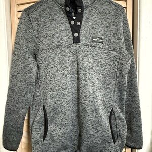 Simply Southern Gray Pullover with Navy Label